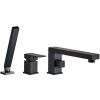 Rea Glen - baterie pentru cada cu 3 orificii, negru, REA-B6630