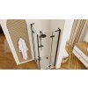Rea Hugo Double, cabină de duș cu 2 aripi 80 (uşă) x 80 (uşă) x 200 cm, sticlă transparentă de 6 mm, profil negru, REA-K6600
