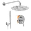 Rea Lungo, set de duș ascuns cu cap de ploaie și duș de mână, crom, REA-P8007
