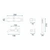 Rea Lungo, baterie pentru cadă cu set de duș manual, cupru mat, REA-B1115