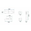 Rea Lungo, baterie pentru cadă cu set de duș manual, cupru mat, REA-B1115