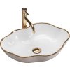 Lavoar Rea Pearl, 52 x 38 cm, margine alb / auriu, REA-U0696
