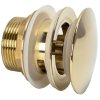 Accesorii Rea, dop de scurgere pentru cada de baie click-clack cu preaplin, auriu lucios, REA-W2004