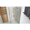 Rea Rapid Fold, duș de colț 80 (uşă) x 80 (perete) x 195 cm, sticlă transparentă de 6 mm, profil auriu, KPL-09130