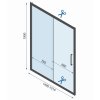 Rea Rapid Slide, cabină de duș cu 3 pereți 110 (uşă) x 100 (perete) x 100 (perete) x 195 cm, sticlă transparentă de 6 mm, profil cromat, KPL-09105