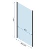 Rea Rapid Slide, cabină de duș cu 3 pereți 110 (uşă) x 100 (perete) x 100 (perete) x 195 cm, sticlă transparentă de 6 mm, profil cromat, KPL-09105