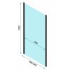 Rea Rapid Slide, cabină de duș cu ușă glisantă 110 (uşă) x 100 (perete), sticlă transparentă de 6 mm, profil auriu mat, KPL-K5648