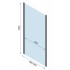 Rea Rapid Slide, cabină de duș cu ușă glisantă 120 (uşă) x 100 (perete), sticlă transparentă de 6 mm, profil cromat, KPL-K5609