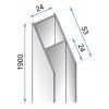 Profil de expansiune Rea pentru cabine de dus si usi, crom, REA-K7512