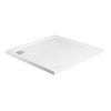 Rea Savoy, cadă de duș pătrată acrilică 80x80x6 cm + sifon, alb, REA-K1906