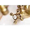 Reitano Rubinetteria, ANTEA baterie pentru chiuvetă cu pipă retro, bronz, 3126