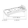 Ridder, Scaun de baie cu maner, alb, A0040101