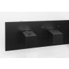 Sapho, baterie de duș termostatică încastră DIMY, complet, 2 ieșiri, negru, DM493BL