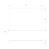 Sapho, placă Rockstone 71x1,2x46,5cm, alb mat, CRR071-0101
