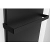 Sapho, panou radiant baie ENIS 600W, 590x1200 mm, suporturi pentru prosoape, IP44, negru mat, RH600B-2