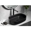 Sapho, chiuvetă de blat ceramică INFINITY OVAL, 55x36 cm, negru mat, 10NF65055-2N