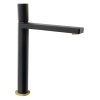 Sapho, Baterie de lavoar de sine stătătoare KAISA fără priză, înaltă, 235 mm, negru/auriu mat, ZT092