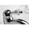 Sapho, baterie de lavoar de sine stătătoare KIRKÉ CRYSTAL cu priză, pârghie de cristal, crom, KI02KC