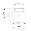 105546 sapho mosadzna prechodka 3 4 x1 2 chrom do375