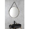 Sapho, oglindă rotundă ORBITER cu curea, ø 60cm, auriu mat, ORT060G
