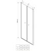 Sapho, usa de dus pivotanta PILOT dubla 900mm