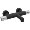 Sapho, baterie SOLARIS de perete pentru baie, negru mat/crom, WD010BC