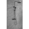 Sapho, coloana de dus SOLARIS cu robinet termostatic, negru mat, WD139B