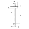 97806 sapho sprchove stropne ramienko hranate 150mm chrom 1205 06