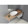 Sapho, chiuveta THIN blat 60x40 cm, mat alb, WN893