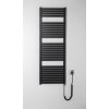 Sapho, element de încălzire electric TONDI-E, drept, 450x1330 mm, 500W, negru mat, DE476T