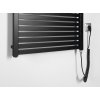 Sapho, element de încălzire electric TONDI-E, drept, 600x970 mm, 400W, negru mat, DE466T