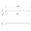 Sapho, maner pentru mobila, pas 320mm, auriu mat, DM360