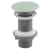 Sapho, scurgere chiuveta 5/4" click-clack, capac ceramic, grosime 20-70mm, verde mat, 38TP0168I