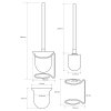 Sapho, suport pentru perii WC X-ROUND E, crom, XR302