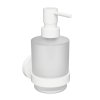 Sapho, dozator de săpun X-ROUND WHITE 200ml, sticlă de lapte, mat alb, XR103W