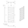 Sapho, element de încălzire ZIG 600x1572 mm, negru mat, ZG616B