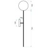 Toollight - Aplică modernă de perete 90cm APP581-1W 1xE27 60W, negru, OSW-08761