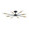 Toollight - Plafoniera Spider 8xE27 60W APP502-8C, negru-auriu, OSW-06196