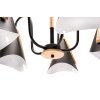 Toollight - Lampă de suspendare scandinavă 5 brațe 5xE27 60W APP442-CP, negru-maro, OSW-03696