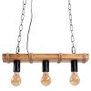 Toollight BOHO LINE, lampă suspendată cu 3 puncte 3xE27 APP1319-3CP, maro-negru, OSW-02461