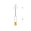 Toollight OSTI A, lampă suspendată separată 1xE27 APP108-1CP, albastru, OSW-00225