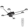 Toollight, plafoniera LED cu 6 brațe APP521-6C + telecomandă, negru, OSW-08463