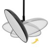 Toollight, plafoniera LED APP1280-CP Negru, negru mat, OSW-05182
