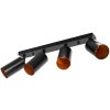 Toollight, lampă reflector de tavan 4xGU10 60W APP940-4C, negru, OSW-03858
