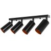 Toollight, lampă reflector de tavan 4xGU10 60W APP940-4C, negru, OSW-03858