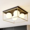 Toollight, plafoniera 29x29x15 cm 4xE27 APP1168-4C, negru-auriu, OSW-14020