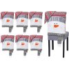Tutumi, husă scaun cu motiv de Crăciun 6buc YX22021, multicolor, CHR-00693