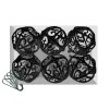 Tutumi, decoratiuni pentru brad 6 buc KL-21X25, negru, CHR-00658