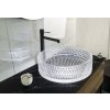 Sapho, lavoar de blat din sticlă gravată MARAGUA Ø 39,5 cm, sticlă transparentă, TY214CL