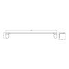 528511 metaform zero drziak uterakov 480x55mm chrom ze420